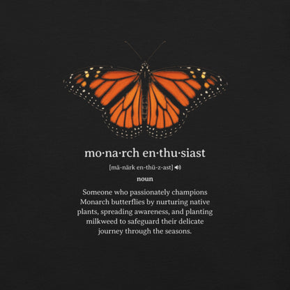 OMTHREAD Monarch Enthusiast Definition Shirt for Butterfly Conservation