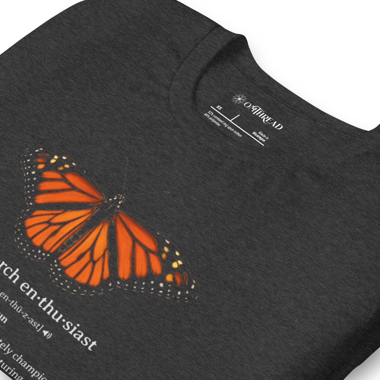 OMTHREAD Monarch Enthusiast Definition Shirt for Butterfly Conservation