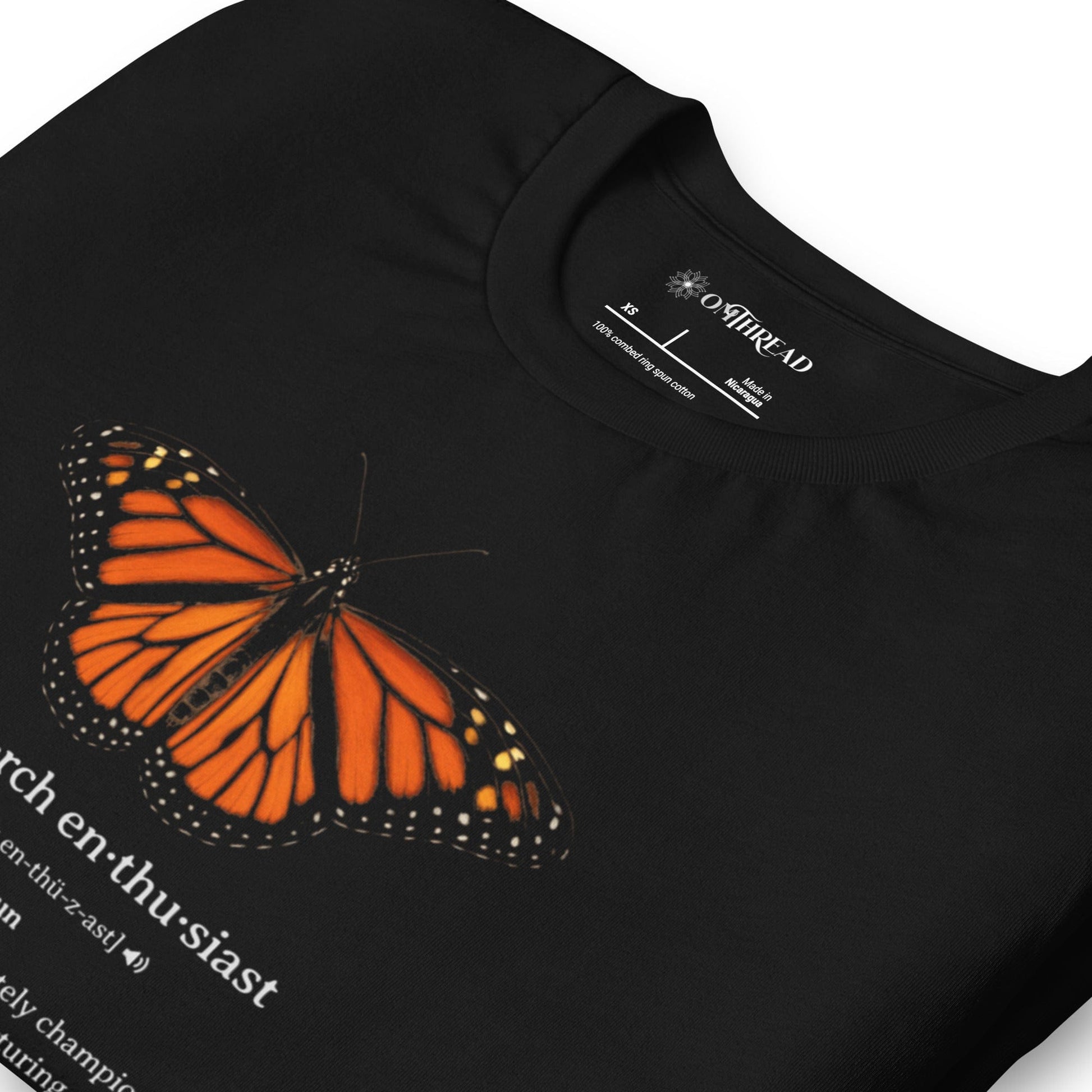 OMTHREAD Monarch Enthusiast Definition Shirt for Butterfly Conservation
