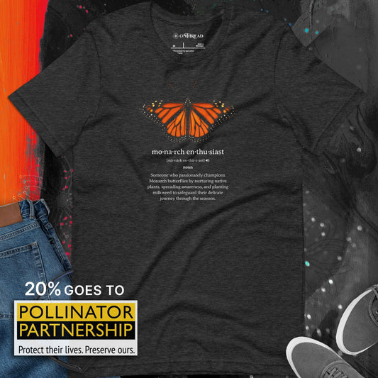 OMTHREAD Monarch Enthusiast Definition Shirt for Butterfly Conservation