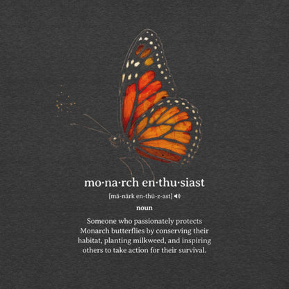 OMTHREAD Monarch Enthusiast Definition Tee for Butterfly Conservation Lovers