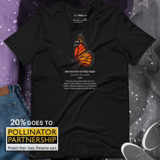OMTHREAD Monarch Enthusiast Definition Tee for Butterfly Conservation Lovers