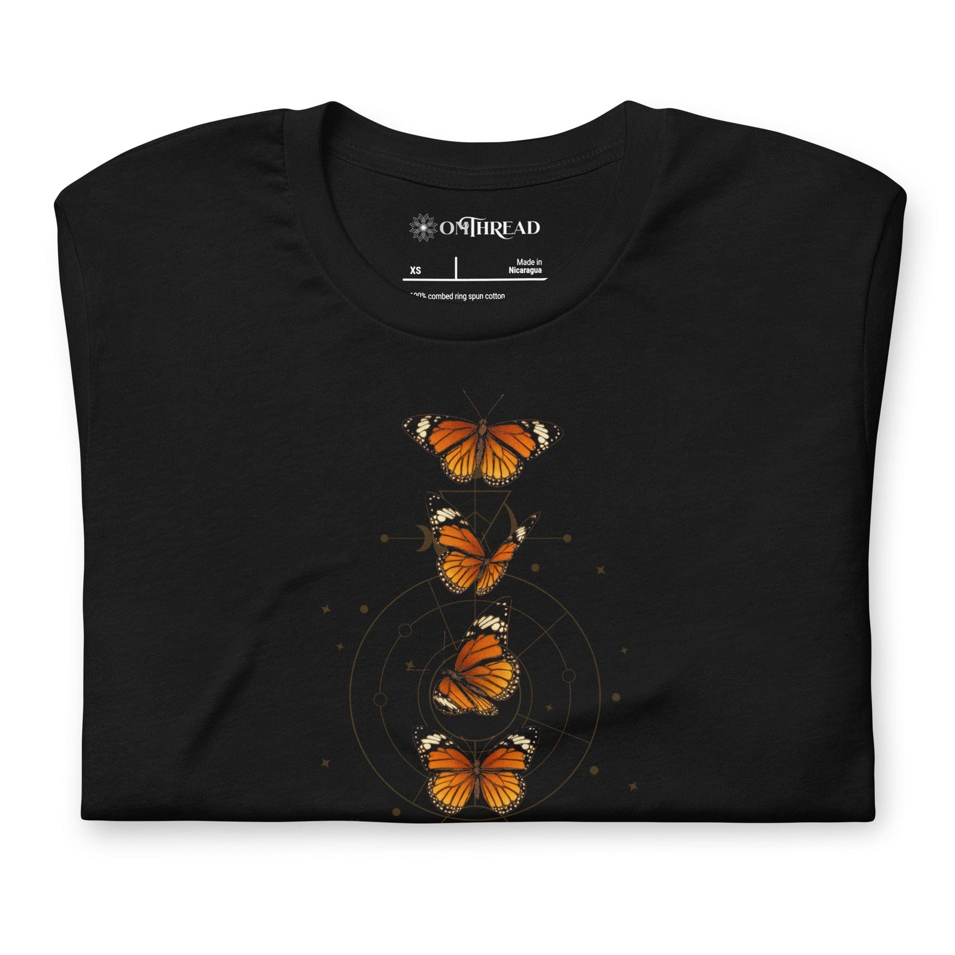 OMTHREAD Monarch Guardian Butterfly Shirt Celestial Conservation Tee