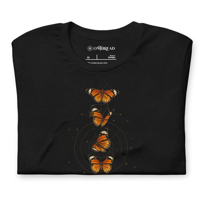 OMTHREAD Monarch Guardian Butterfly Shirt Celestial Conservation Tee