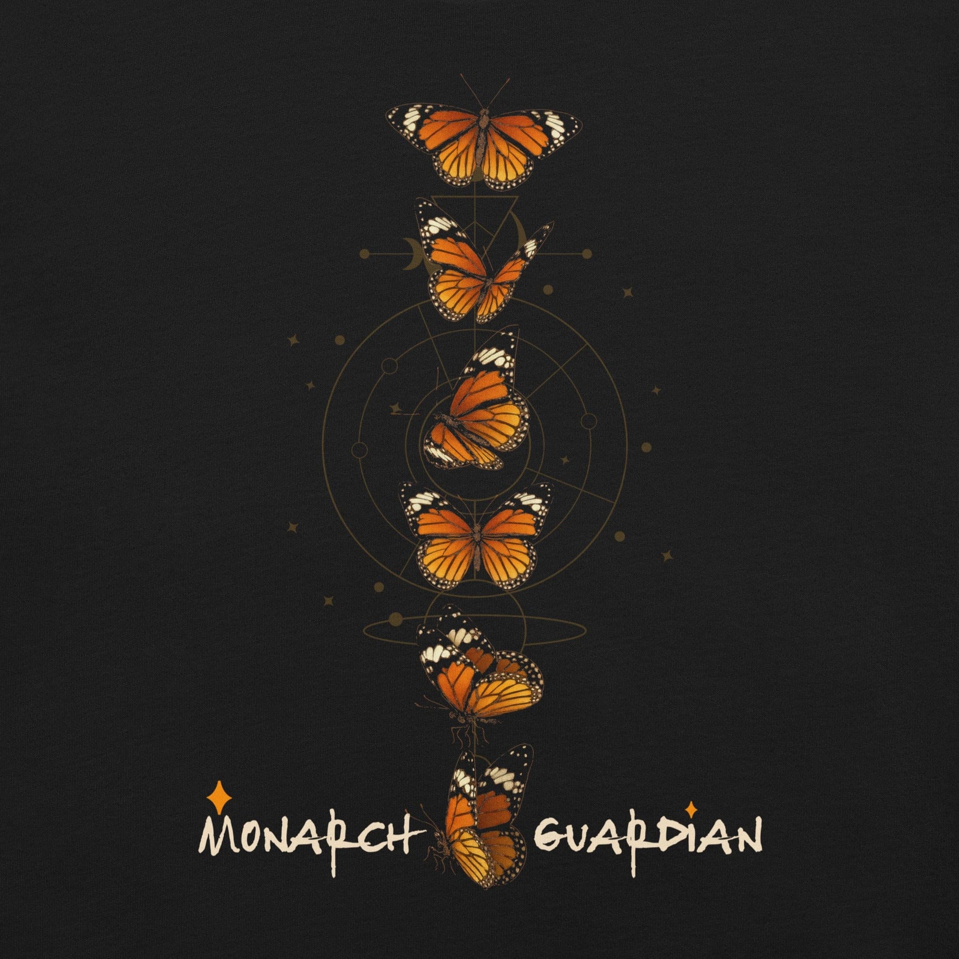 OMTHREAD Monarch Guardian Butterfly Shirt Celestial Conservation Tee