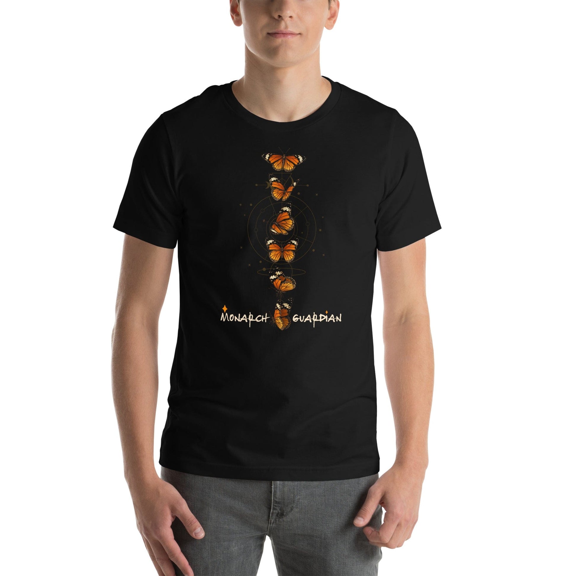 OMTHREAD Monarch Guardian Butterfly Shirt Celestial Conservation Tee