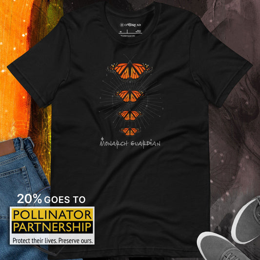 OMTHREAD Monarch Guardian Shirt Butterfly Conservation Tee for Nature Lovers