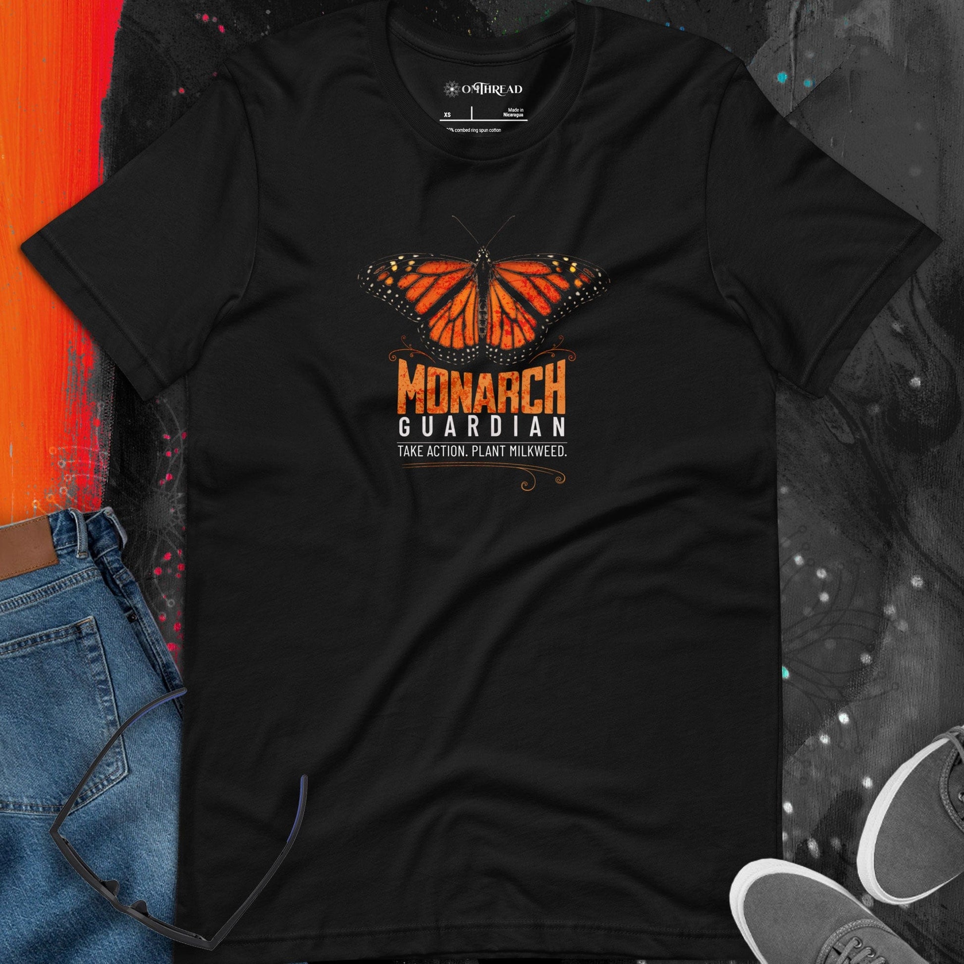 OMTHREAD Monarch Guardian Tee - Take Action Plant Milkweed