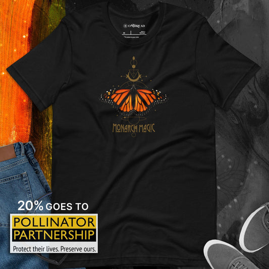OMTHREAD Monarch Magic Shirt Butterfly Spiritual Tee for Nature and Insect Lovers