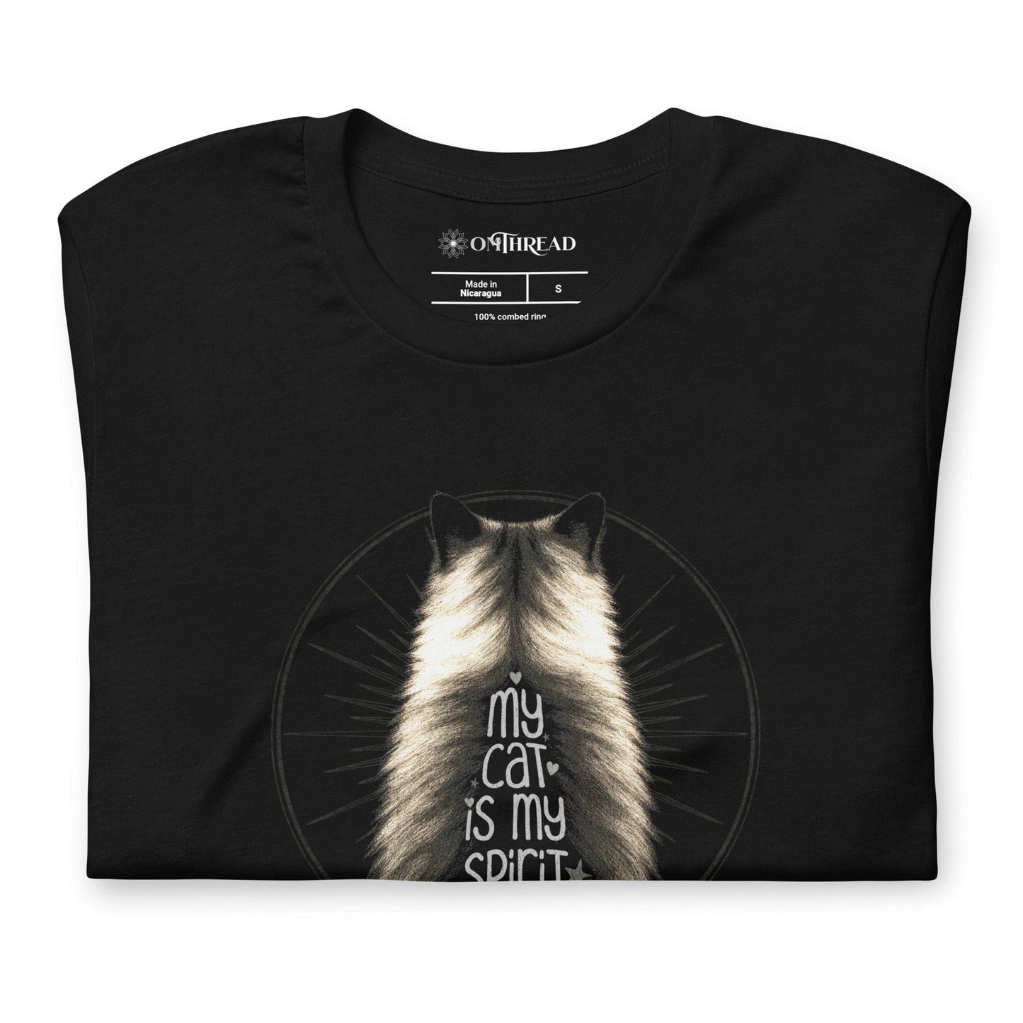 OMTHREAD My Cat Is My Spirit Animal Cat Lover T-Shirt