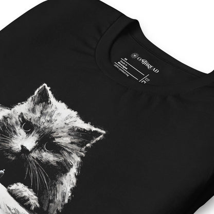 OMTHREAD My Spirit Animal Cat T-Shirt | Funny Cat Lover Tee | Feline Connection Shirt