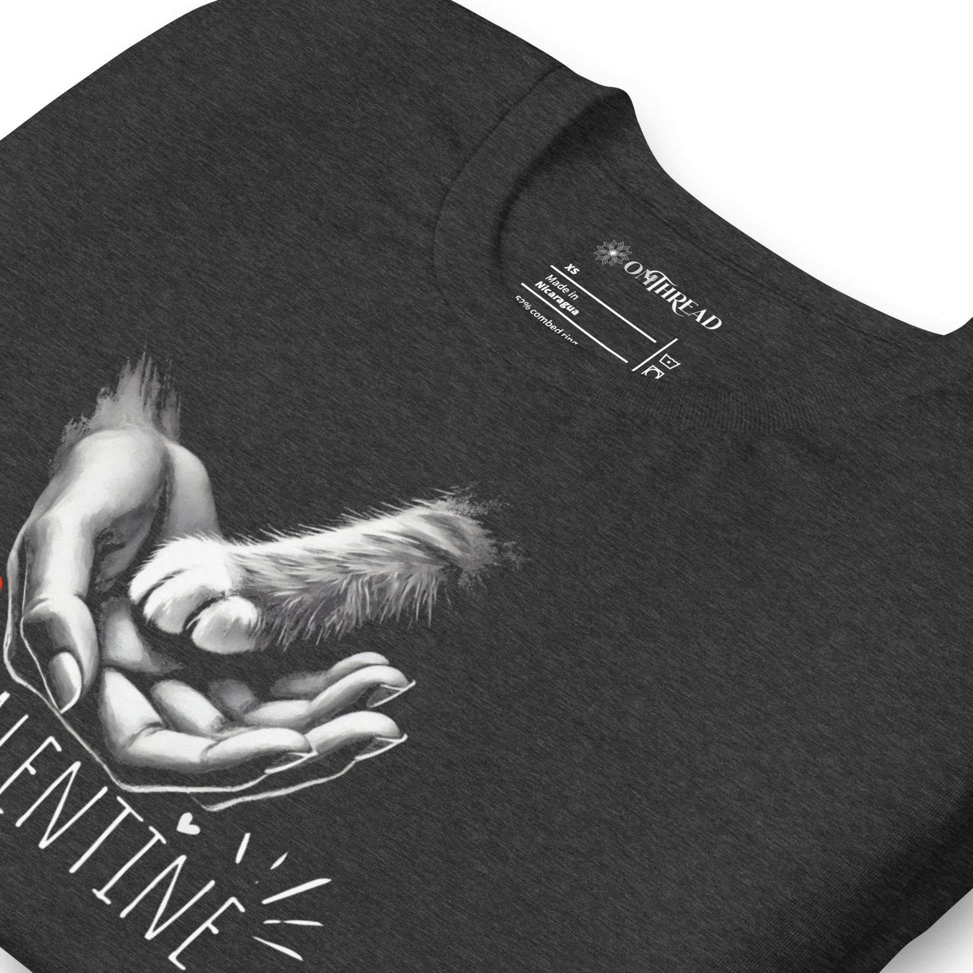 OMTHREAD My Valentine Cat Lover T-Shirt | Romantic Pet-Themed Tee
