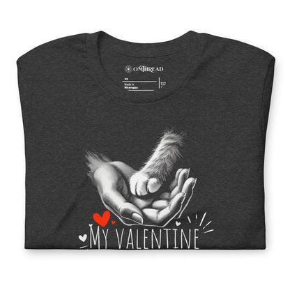 OMTHREAD My Valentine Cat Lover T-Shirt | Romantic Pet-Themed Tee