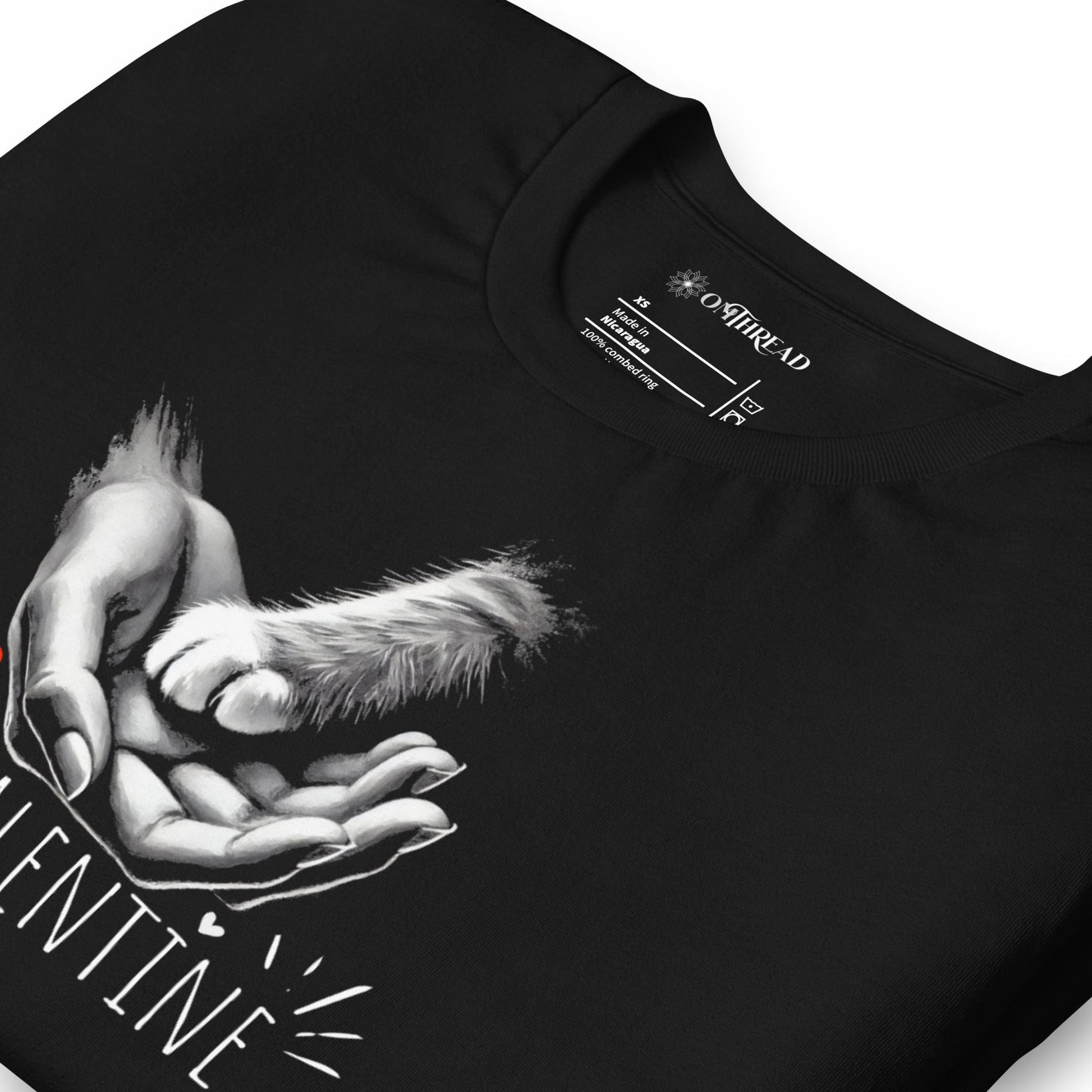 OMTHREAD My Valentine Cat Lover T-Shirt | Romantic Pet-Themed Tee