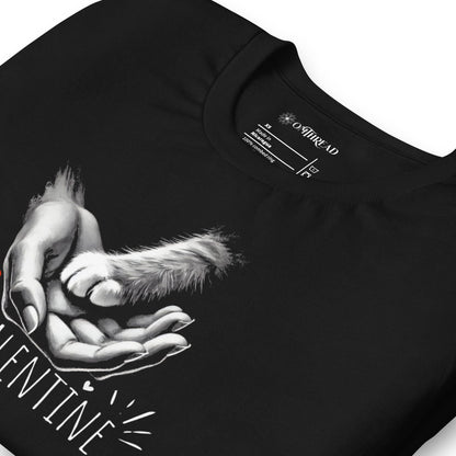 OMTHREAD My Valentine Cat Lover T-Shirt | Romantic Pet-Themed Tee