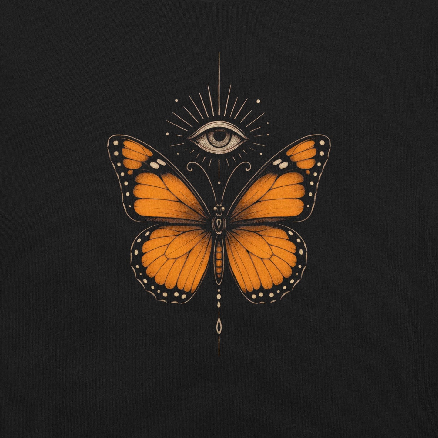OMTHREAD Mystical Monarch Butterfly Shirt with All Seeing Eye by OMThread