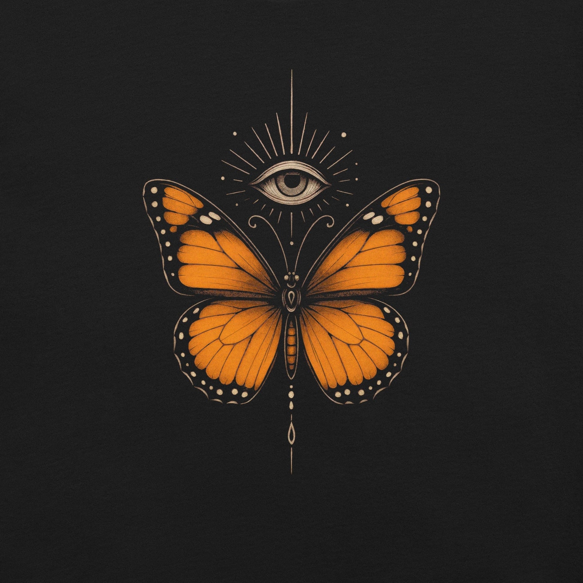OMTHREAD Mystical Monarch Butterfly Shirt with All Seeing Eye by OMThread