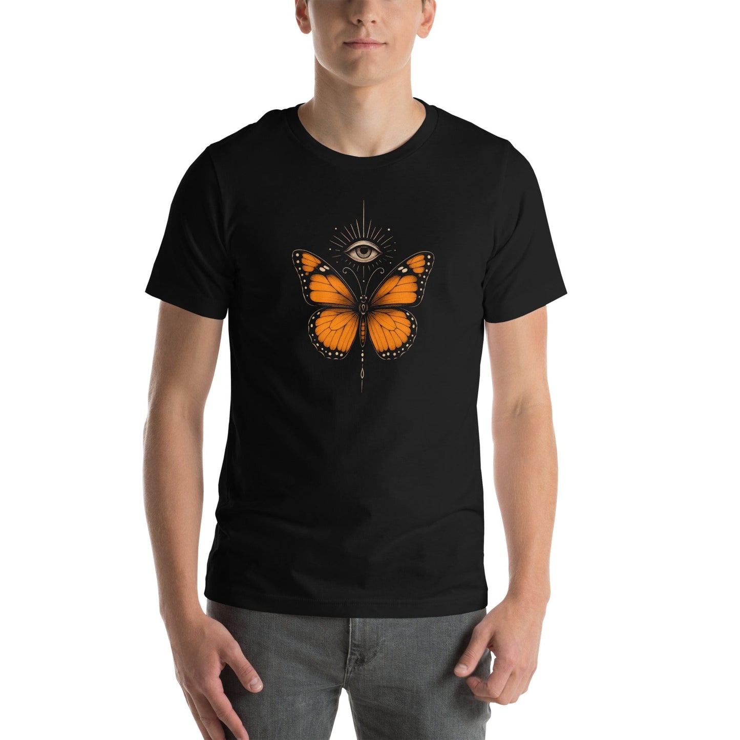 OMTHREAD Mystical Monarch Butterfly Shirt with All Seeing Eye by OMThread