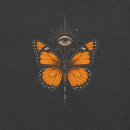OMTHREAD Mystical Monarch Butterfly Shirt with All Seeing Eye by OMThread