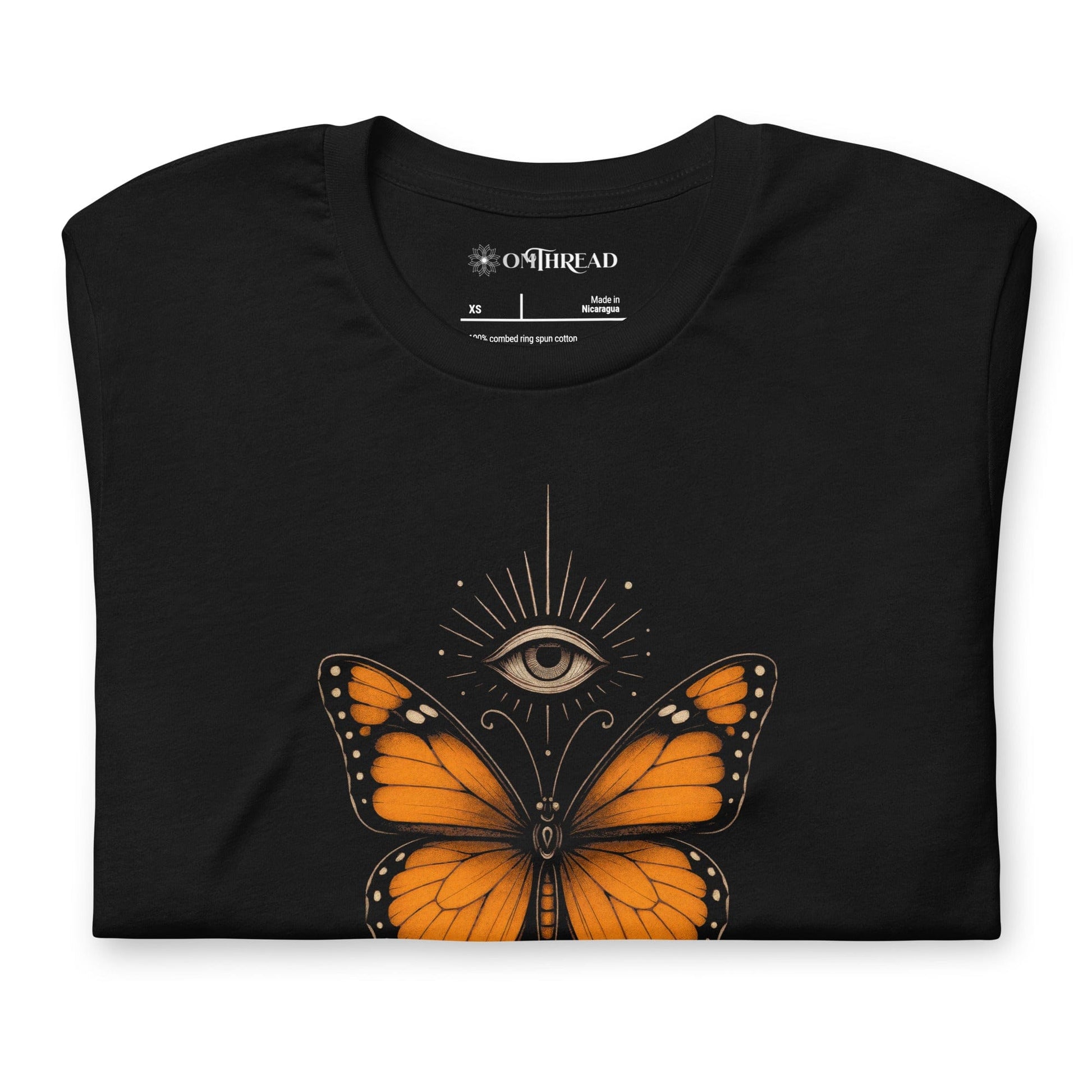OMTHREAD Mystical Monarch Butterfly Shirt with All Seeing Eye by OMThread