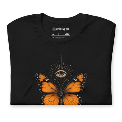 OMTHREAD Mystical Monarch Butterfly Shirt with All Seeing Eye by OMThread