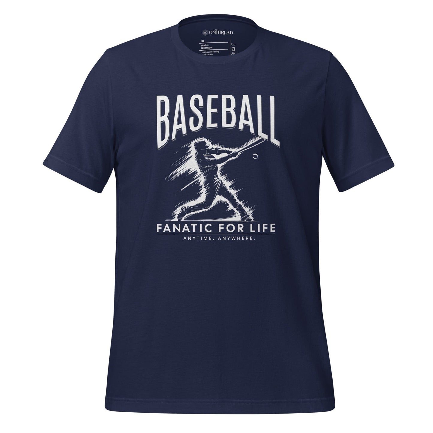 OMTHREAD Navy / XS Baseball Fanatic for Life Nostalgic Tee