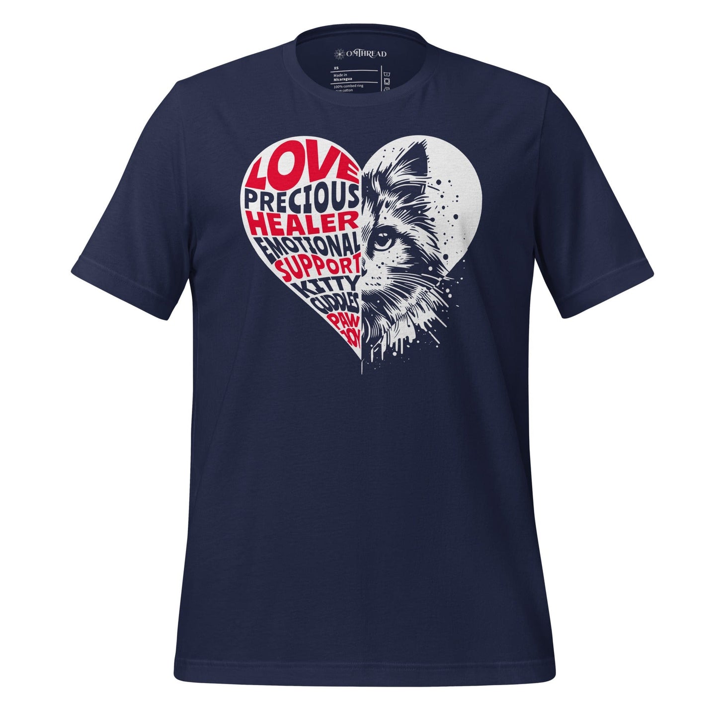 OMTHREAD Navy / XS Emotional Support Kitty Tee