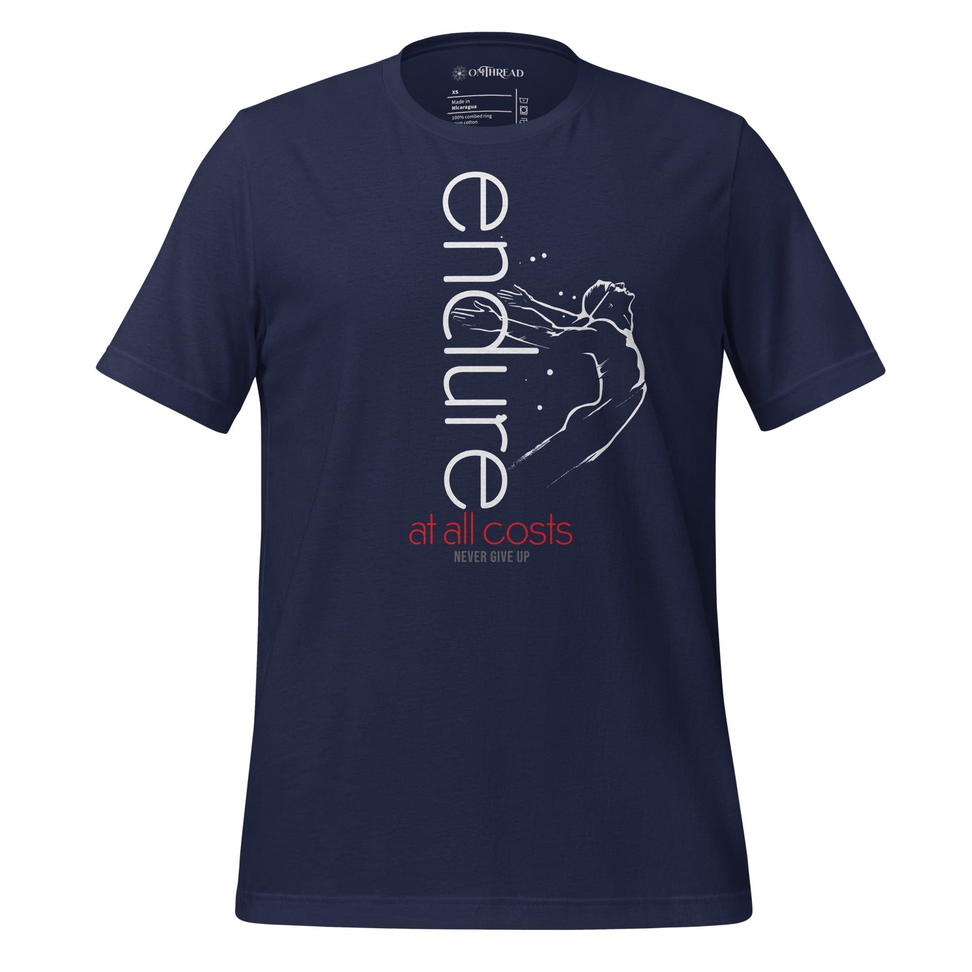 OMTHREAD Navy / XS Endure at All Costs Motivational Tee