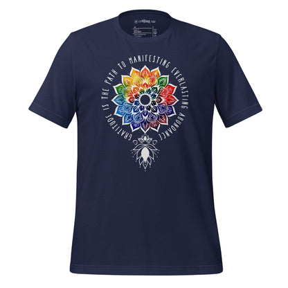 OMTHREAD Navy / XS Gratitude is the Path to Abundance Yoga Tee