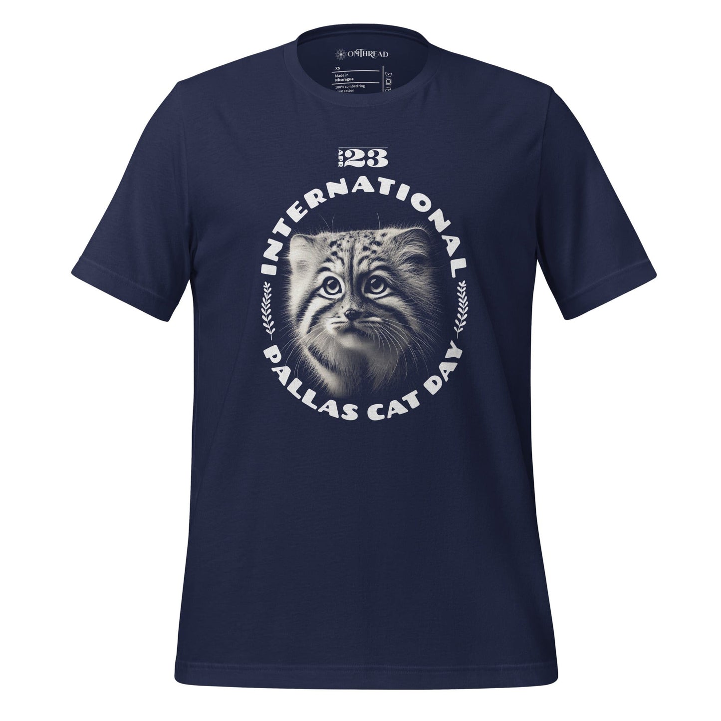 OMTHREAD Navy / XS International Pallas Cat Day - Apr 23: Celebrate & Protect Kitten Tee