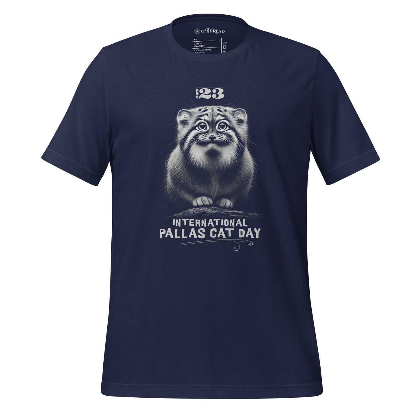 OMTHREAD Navy / XS International Pallas Cat Day, Apr 23: Celebrate & Protect Tee