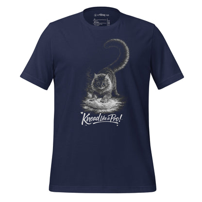 OMTHREAD Navy / XS Knead Like a Pro – Funny Cat Kneading Baking T-Shirt