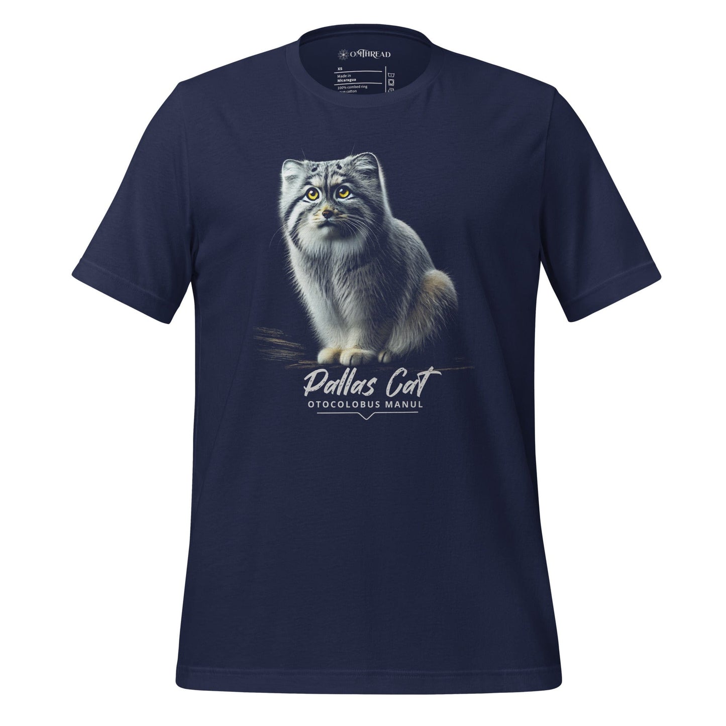 OMTHREAD Navy / XS Pallas Cat, Otocolobus Manul Conservation Tee