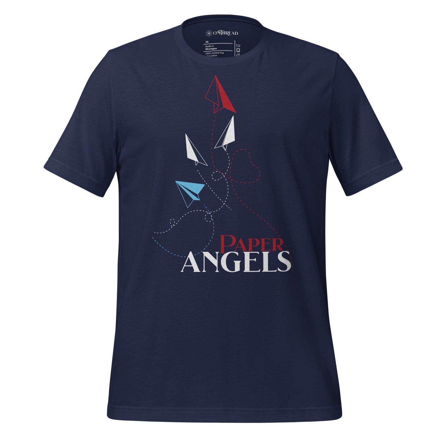 OMTHREAD Navy / XS Paper Angels, Soar with Precision USA Tee