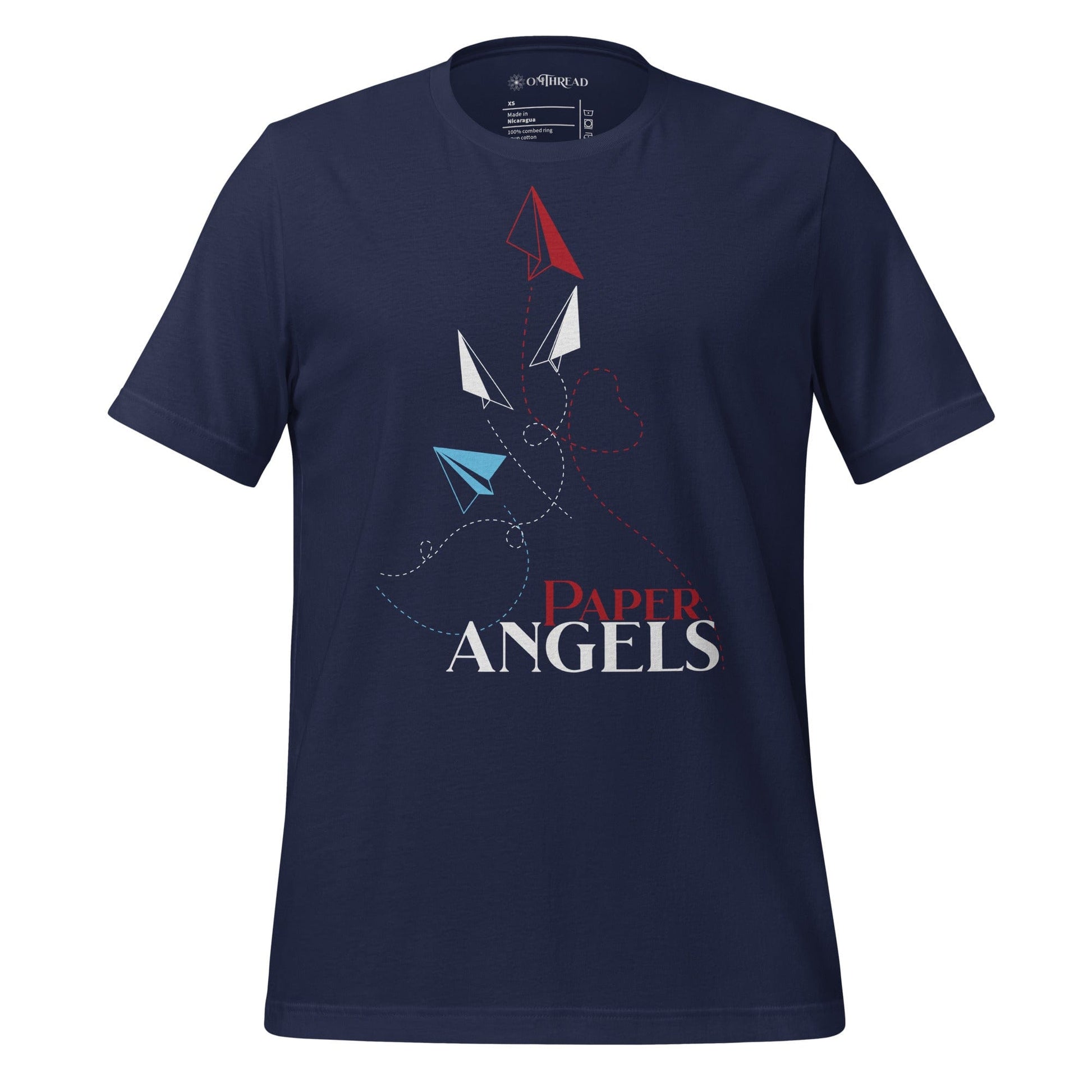 OMTHREAD Navy / XS Paper Angels, Soar with Precision USA Tee