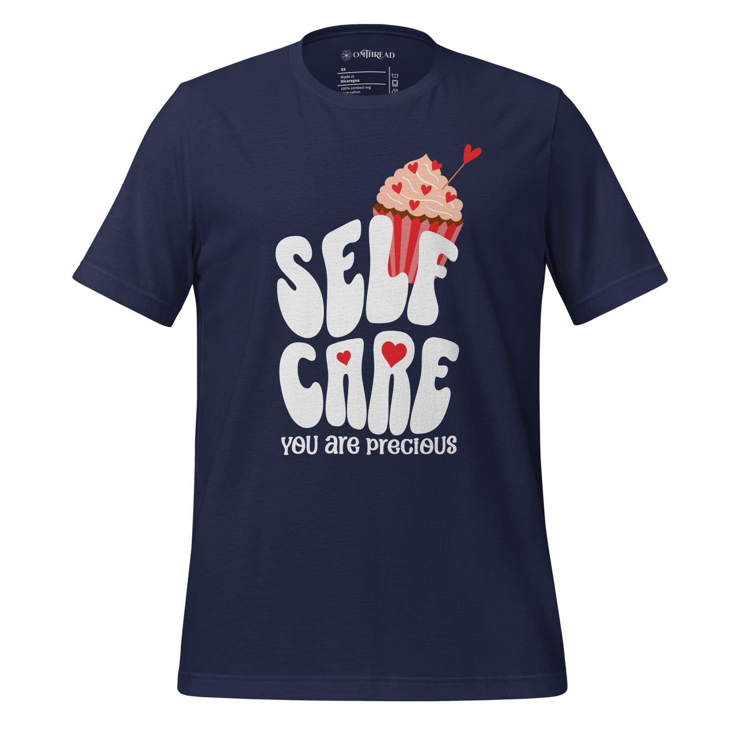 OMTHREAD Navy / XS Self Care, You are Precious Motivational Tee