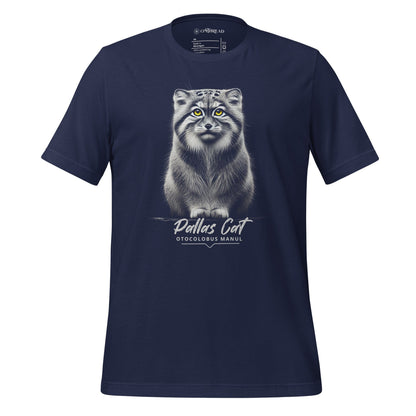 OMTHREAD Navy / XS The Elusive Pallas Cat T-Shirt | Rare Wildlife Conservation Tee | Eco-Friendly Gift for Animal Lovers