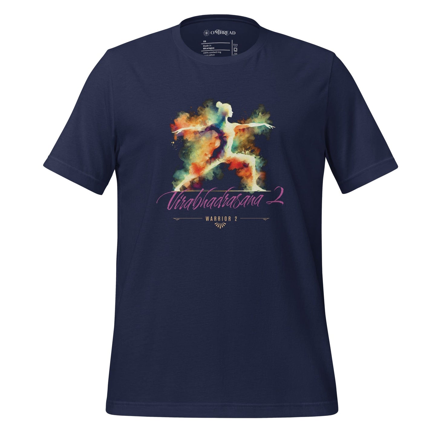 OMTHREAD Navy / XS Warrior II – Virabhadrasana II Yoga Tee