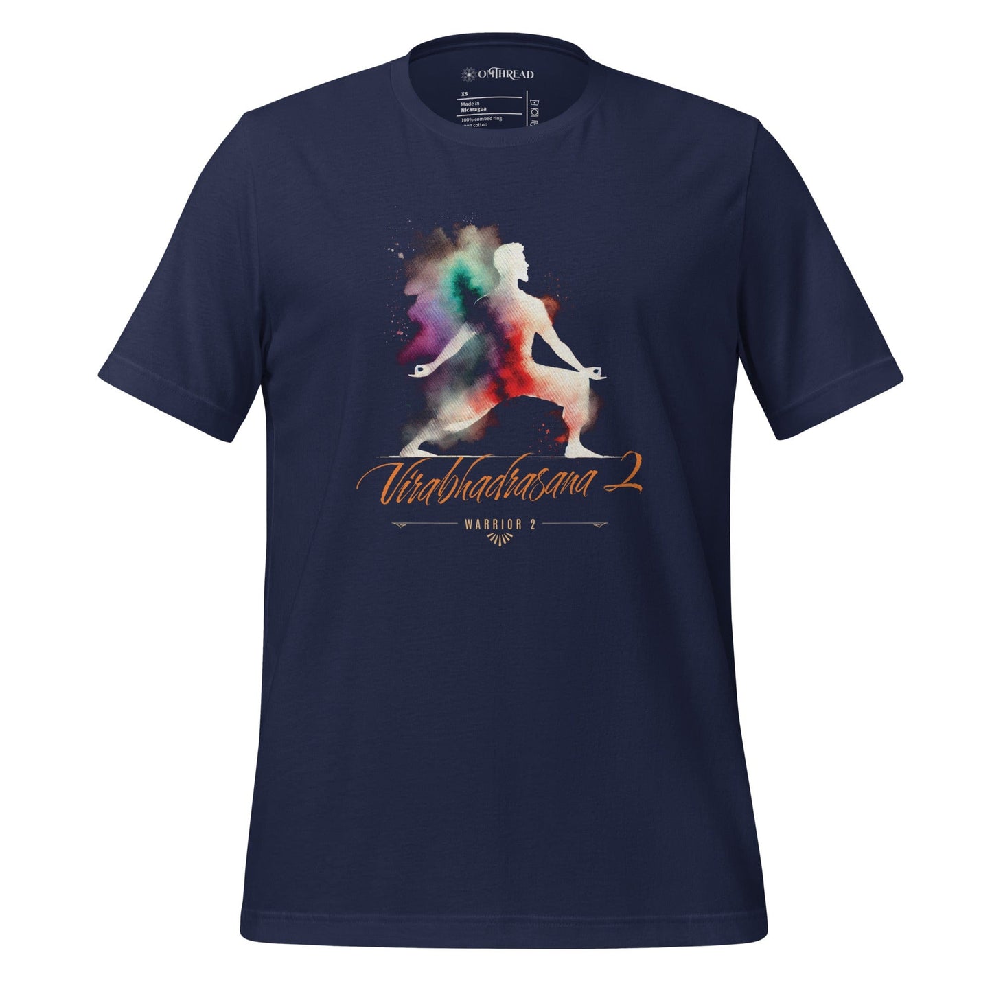 OMTHREAD Navy / XS Warrior II – Virabhadrasana II Yoga Tee