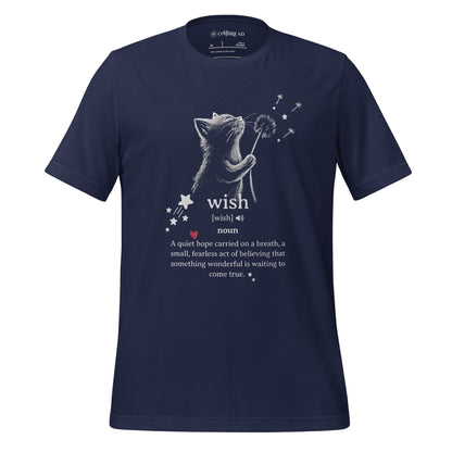 OMTHREAD Navy / XS Wish Cat Definition T-Shirt, Inspirational Cat Shirt, Cute Gift for Cat Lovers