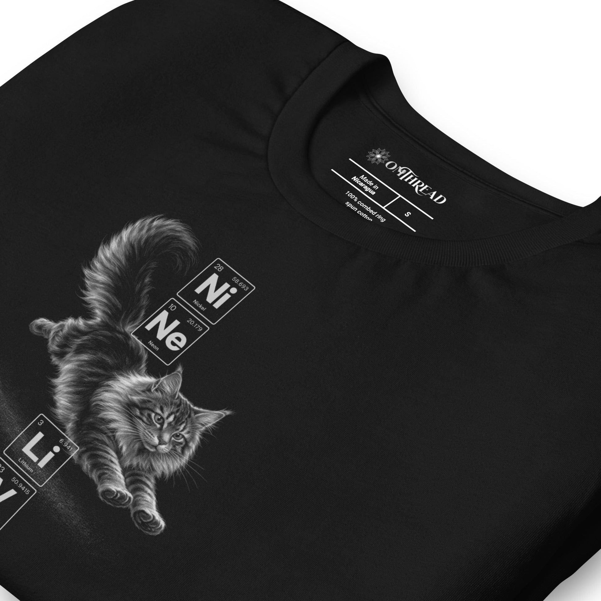OMTHREAD Nine Lives Science Cat Graphic Tee Periodic Table Style