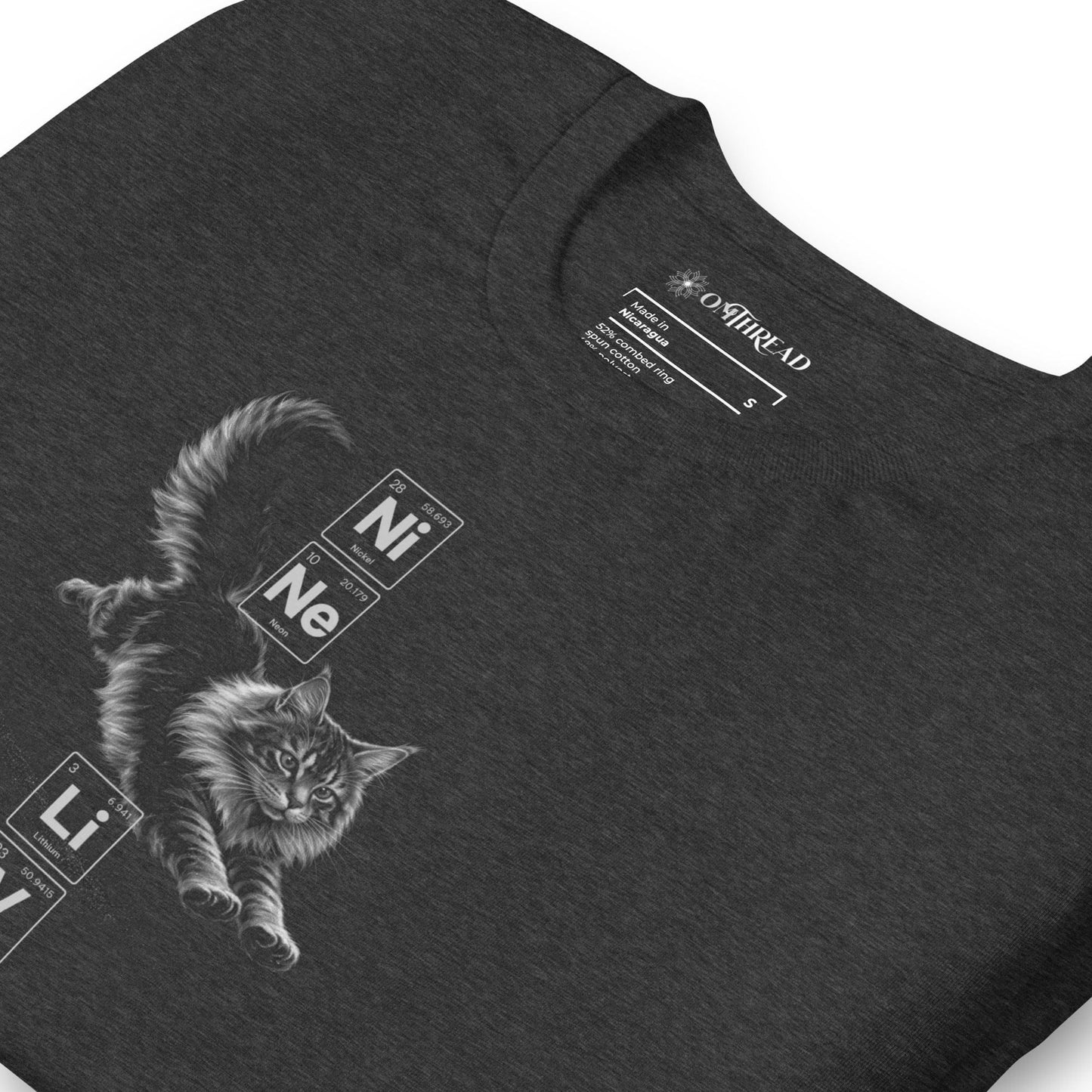 OMTHREAD Nine Lives Science Cat Graphic Tee Periodic Table Style