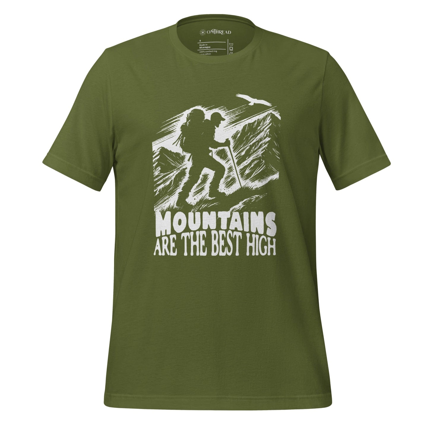 OMTHREAD Olive / S Mountains Are The Best High Adventure Tee