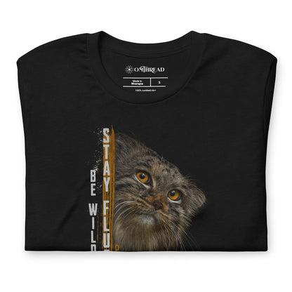 OMTHREAD Pallas Cat Be Wild Stay Fluffy Manul Graphic T-Shirt