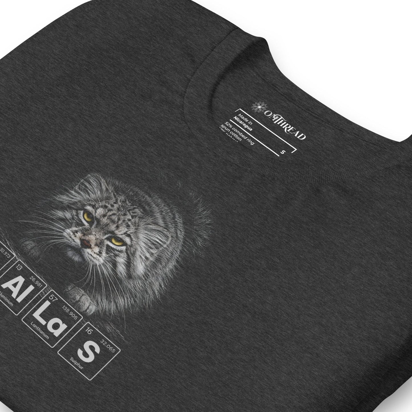 OMTHREAD Pallas Cat Graphic Tee Periodic Table Style Manul