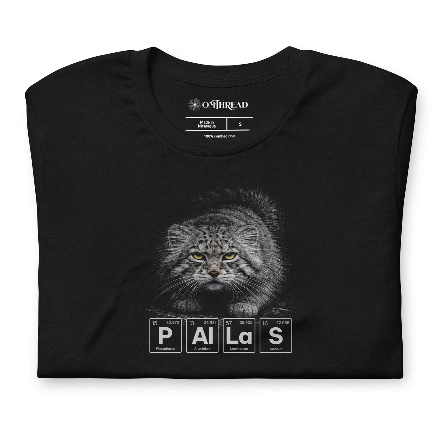 OMTHREAD Pallas Cat Graphic Tee Periodic Table Style Manul
