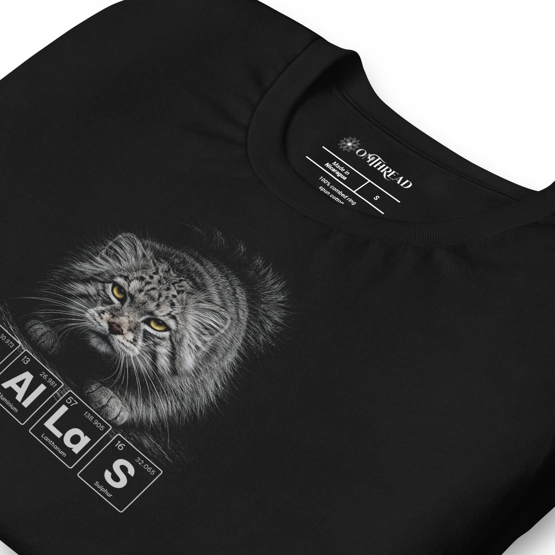 OMTHREAD Pallas Cat Graphic Tee Periodic Table Style Manul