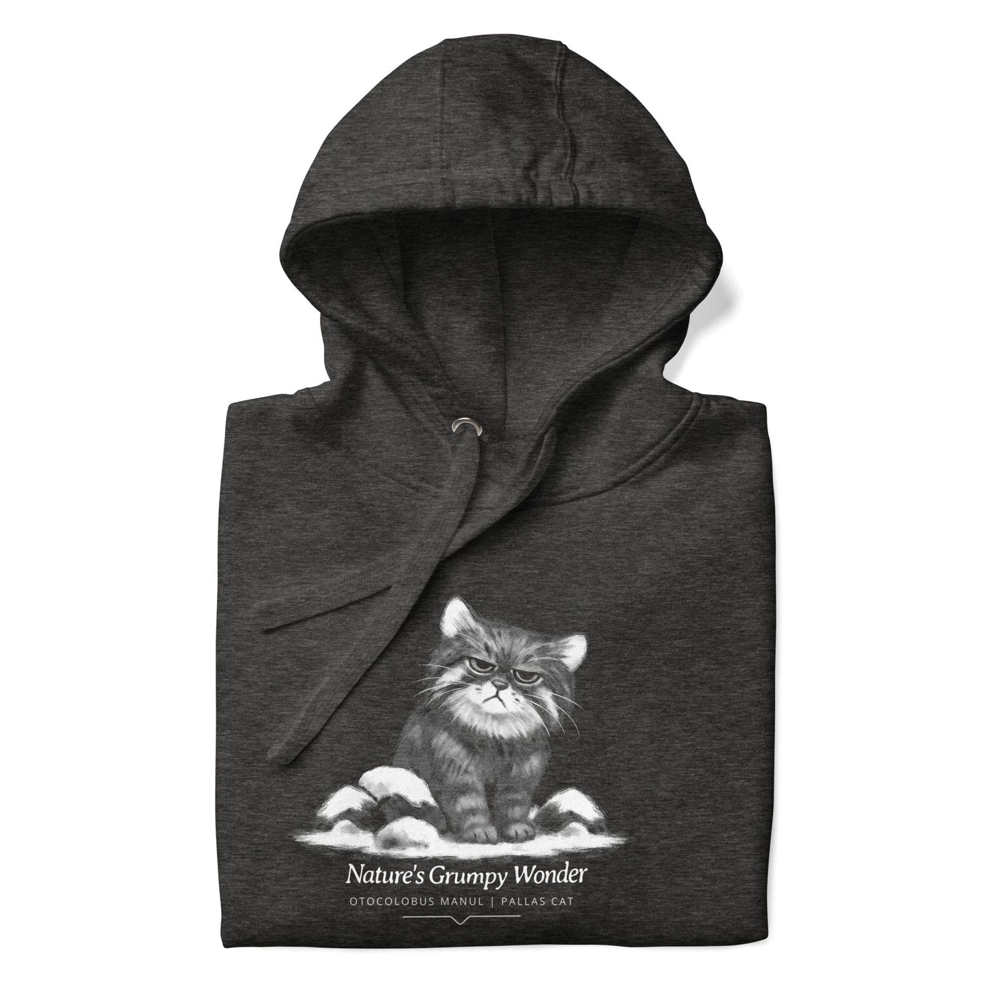 OMTHREAD Pallas Cat Hoodie Nature’s Grumpy Wonder – Cozy Wildlife Graphic for Cat Lovers
