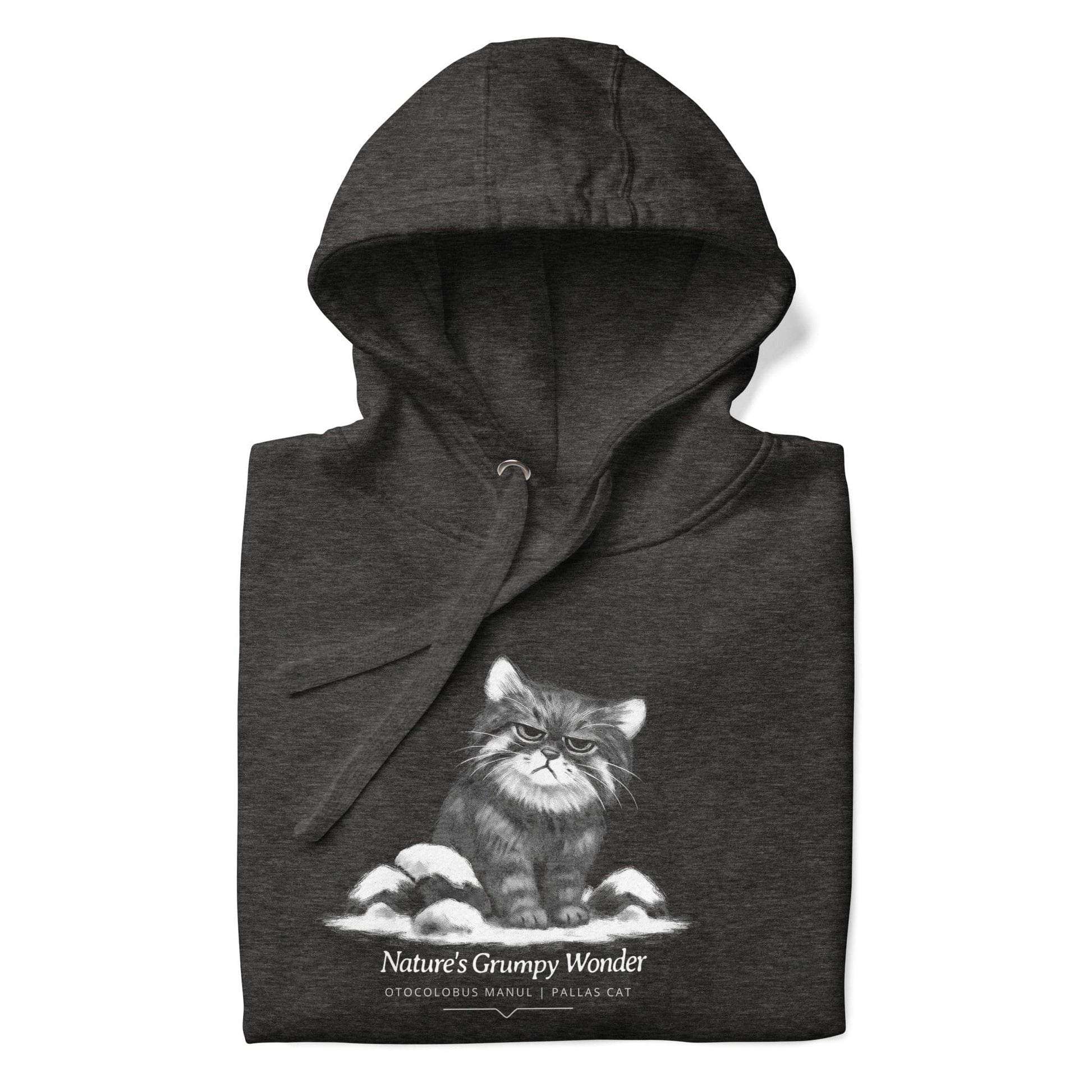 OMTHREAD Pallas Cat Hoodie Nature’s Grumpy Wonder – Cozy Wildlife Graphic for Cat Lovers