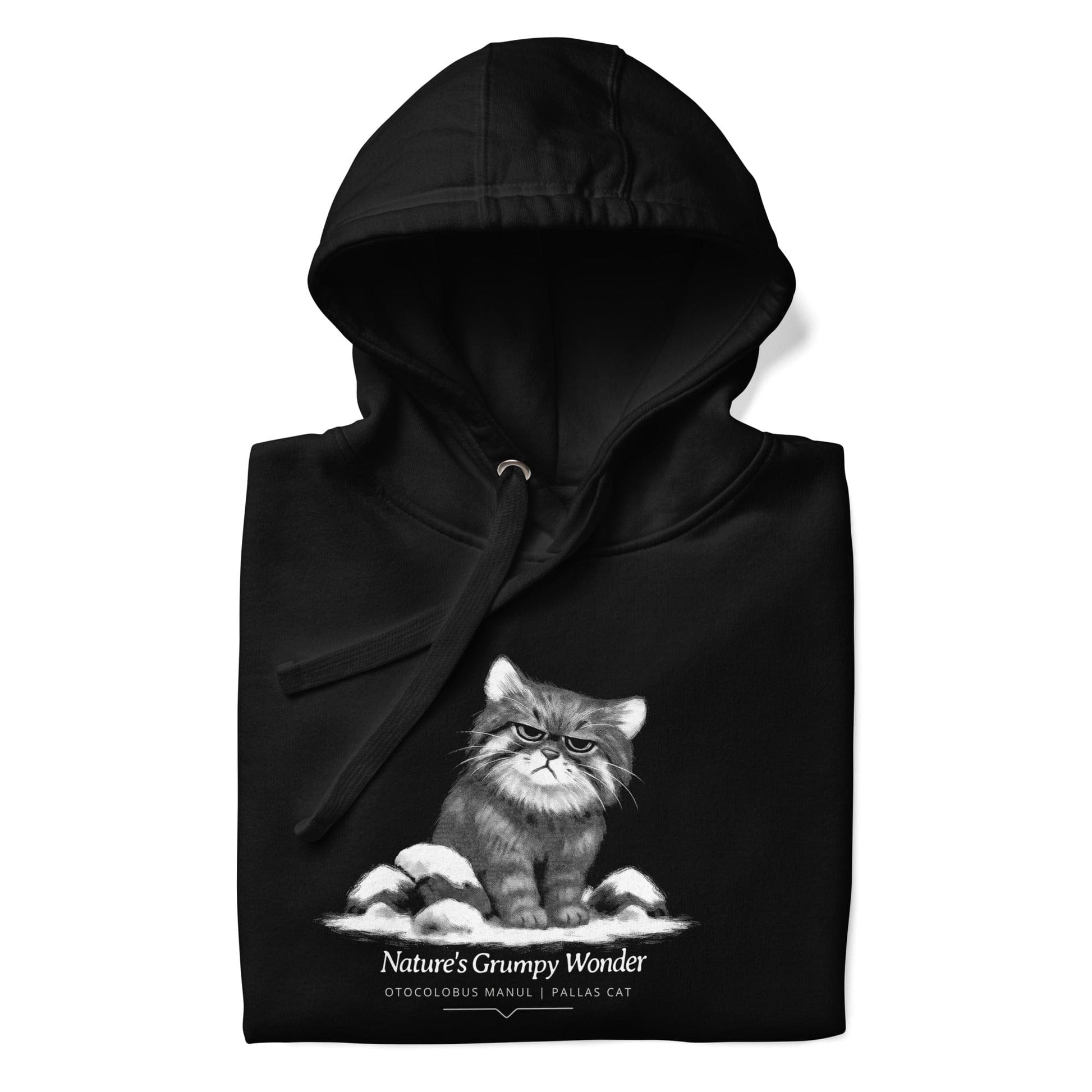 OMTHREAD Pallas Cat Hoodie Nature’s Grumpy Wonder – Cozy Wildlife Graphic for Cat Lovers